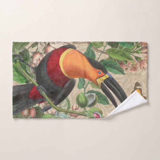Toucan Oerwoud Tropical Bird Mooi Antiek Bad Handdoek (Handdoek)