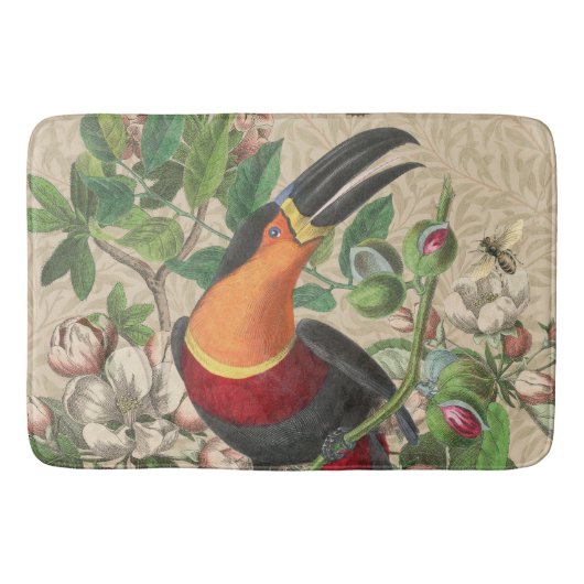Toucan Oerwoud Tropical Bird Mooi Antiek Badmat (Voorkant)