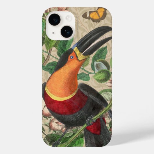 Toucan Oerwoud Tropical Bird Mooi Antiek Case-Mate iPhone Case (Achterkant)