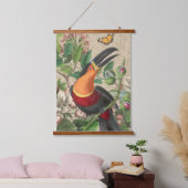 Toucan Oerwoud Tropical Bird Mooi Antiek Hangend Wandkleed (Slaapkamer)