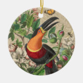 Toucan Oerwoud Tropical Bird Mooi Antiek Keramisch Ornament (Voorkant)