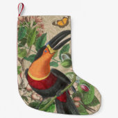 Toucan Oerwoud Tropical Bird Mooi Antiek Kleine Kerstsok (Voorkant)