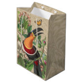 Toucan Oerwoud Tropical Bird Mooi Antiek Medium Cadeauzakje (Achterkant Gekanteld)