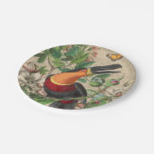 Toucan Oerwoud Tropical Bird Mooi Antiek Papieren Bordje (Gekanteld)