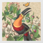 Toucan Oerwoud Tropical Bird Mooi Antiek Raamsticker (Vel)
