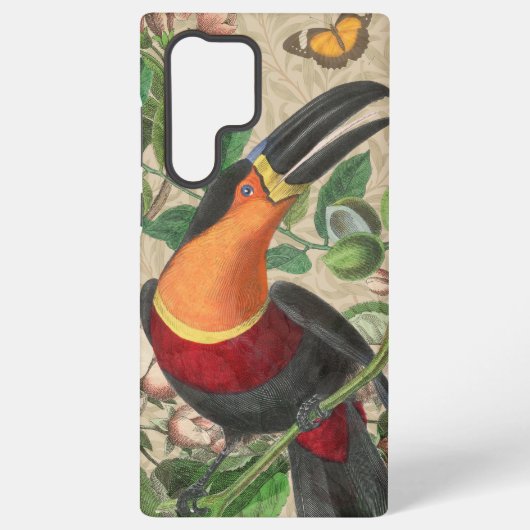 Toucan Oerwoud Tropical Bird Mooi Antiek Samsung Galaxy Hoesje (Achterkant)