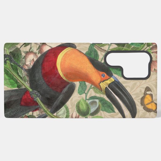Toucan Oerwoud Tropical Bird Mooi Antiek Samsung Galaxy Hoesje (Achterkant horizontaal)