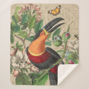 Toucan Oerwoud Tropical Bird Mooi Antiek Sherpa Deken