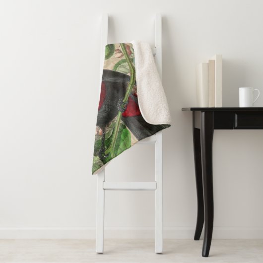 Toucan Oerwoud Tropical Bird Mooi Antiek Sherpa Deken (In situ)