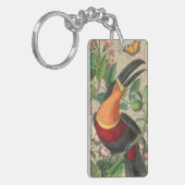 Toucan Oerwoud Tropical Bird Mooi Antiek Sleutelhanger (Voorkant Links)