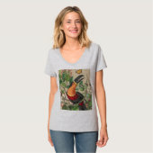 Toucan Oerwoud Tropical Bird Mooi Antiek T-shirt (Voorkant volledig)