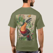 Toucan Oerwoud Tropical Bird Mooi Antiek T-shirt (Achterkant)