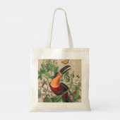 Toucan Oerwoud Tropical Bird Mooi Antiek Tote Bag (Achterkant)