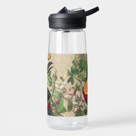 Toucan Oerwoud Tropical Bird Mooi Antiek Waterfles (Links)