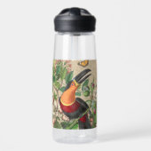 Toucan Oerwoud Tropical Bird Mooi Antiek Waterfles (Voorkant)