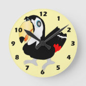 Toucan ontwerp ronde klok (Voorkant)