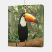 Toucan op boomtak keramisch ornament (Links)