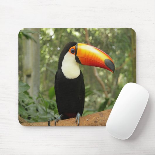 Toucan op boomtak muismat (Met muis)