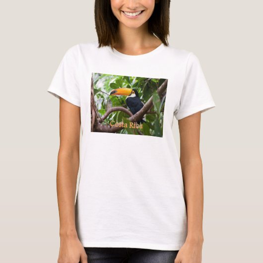 Toucan op Branch Bird Costa Rica T-Shirt (Voorkant)