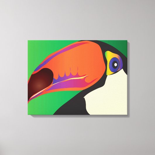 TOUCAN OP CANVAS AFDRUK (Voorkant)