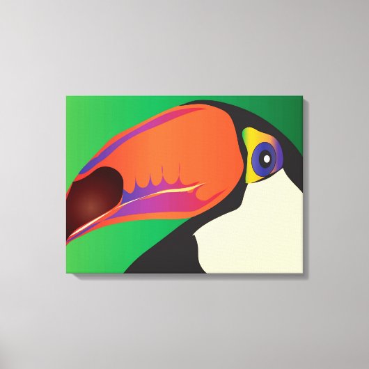 TOUCAN OP CANVAS AFDRUK (Voorkant)