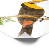 Toucan op een afdruk voor filialen; 7 x 5 inch (Hoek)