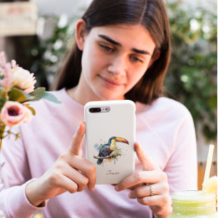 Toucan op tak aquarel kunst, op maat gemaakt Case-Mate iPhone case