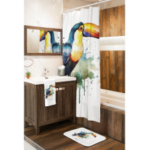 Toucan op tak aquarel kunst, op maat gemaakt