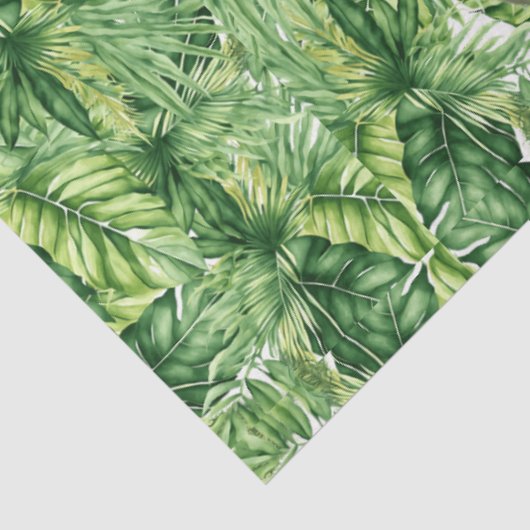 Toucan op tropisch groen blad tissuepapier (Detail)