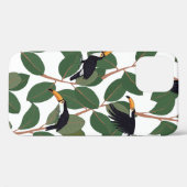 Toucan papegaaien met ficuspalmbladeren naadloos Case-Mate iPhone case (Achterkant (horizontaal))