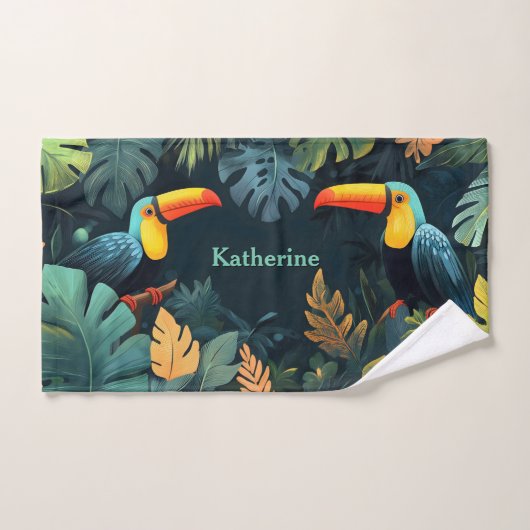 Toucan Paradise:  ontwerp Handdoek (Handdoek)