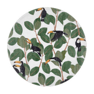 Toucan Parrot en Ficus:  elegantie. Snijplank