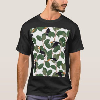 Toucan Parrot en Ficus: elegantie. T-shirt
