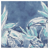 TOUCAN PLAN Indigo Tropisch Stof (Close Up)