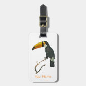Toucan Portret Dier Tropische Vogel Ontwerp Bagagelabel (Voorkant verticaal)
