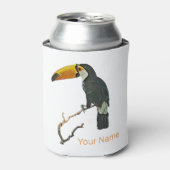 Toucan Portret Dier Tropische Vogel Ontwerp Blikjeskoeler (Blikje Voorkant)