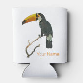Toucan Portret Dier Tropische Vogel Ontwerp Blikjeskoeler (Achterkant)