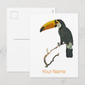 Toucan Portret Dier Tropische Vogel Ontwerp Feestdagenkaart (Voorkant / Achterkant)