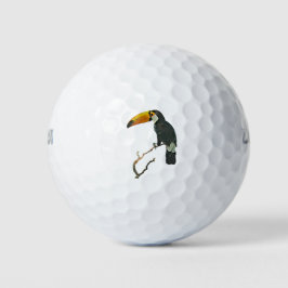 Toucan Portret Dier Tropische Vogel Ontwerp Golfballen