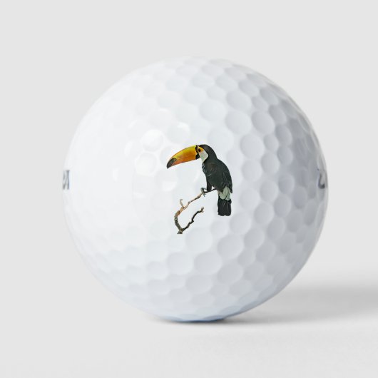 Toucan Portret Dier Tropische Vogel Ontwerp Golfballen (Voorkant)