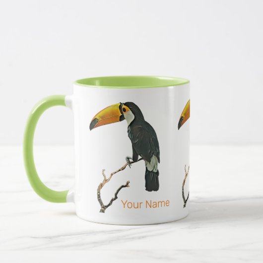 Toucan Portret Dier Tropische Vogel Ontwerp Mok (Links)