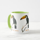 Toucan Portret Dier Tropische Vogel Ontwerp Mok (Voorkant links)