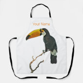 Toucan Portret Dier Tropische Vogel Ontwerp Schort (Voorkant)