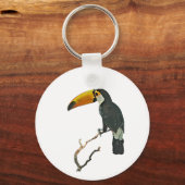 Toucan Portret Dier Tropische Vogel Ontwerp Sleutelhanger (Voorkant)