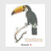 Toucan Portret Dier Tropische Vogel Ontwerp Sticker (Vel)
