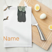 Toucan Portret Dier Tropische Vogel Ontwerp Theedoek (Quarter Fold)