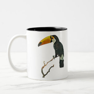 Toucan Portret Dier Tropische Vogel Ontwerp Tweekleurige Koffiemok