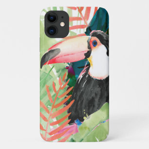 Toucan-portret met tropische bladeren Case-Mate iPhone case