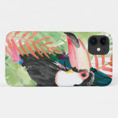 Toucan-portret met tropische bladeren Case-Mate iPhone case (Achterkant (horizontaal))