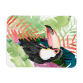 Toucan-portret met tropische bladeren magneet (Horizontaal)
